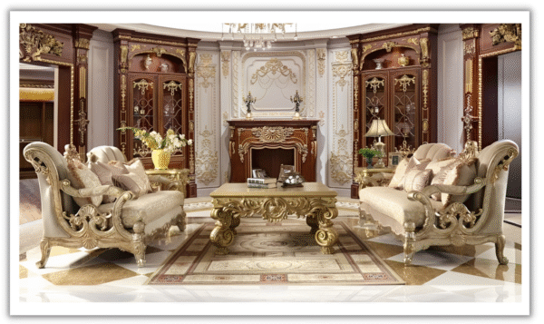Homeydesign Cloyd 3 Pieces Beige Fabric Living Room Set