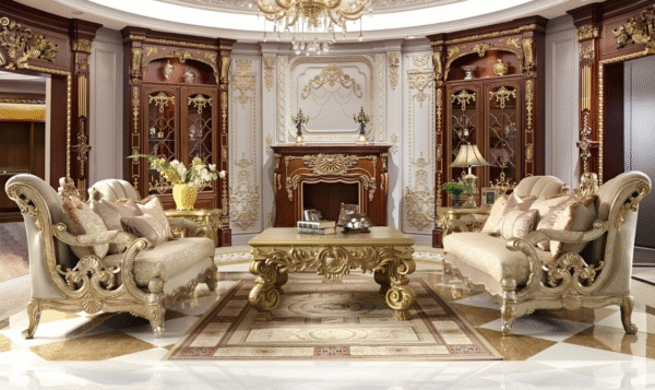 Homeydesign Cloyd 3 Pieces Beige Fabric Living Room Set - Image 2
