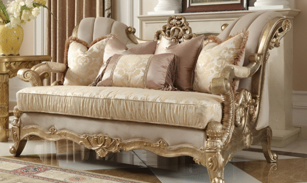 Homeydesign Cloyd 3 Pieces Beige Fabric Living Room Set - Image 3