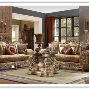 Englert Fabric Sofa in Antique Brown Finish