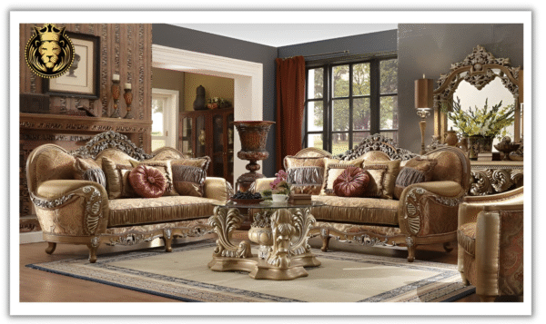 Homeydesign Englert 3 Pieces Traditional Living Room Set in Light Maple Finish