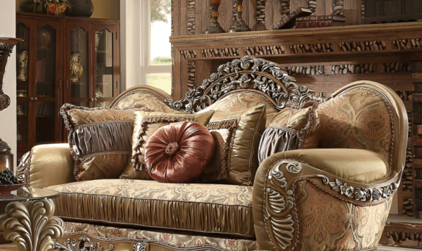Homeydesign Englert 3 Pieces Traditional Living Room Set in Light Maple Finish - Image 4